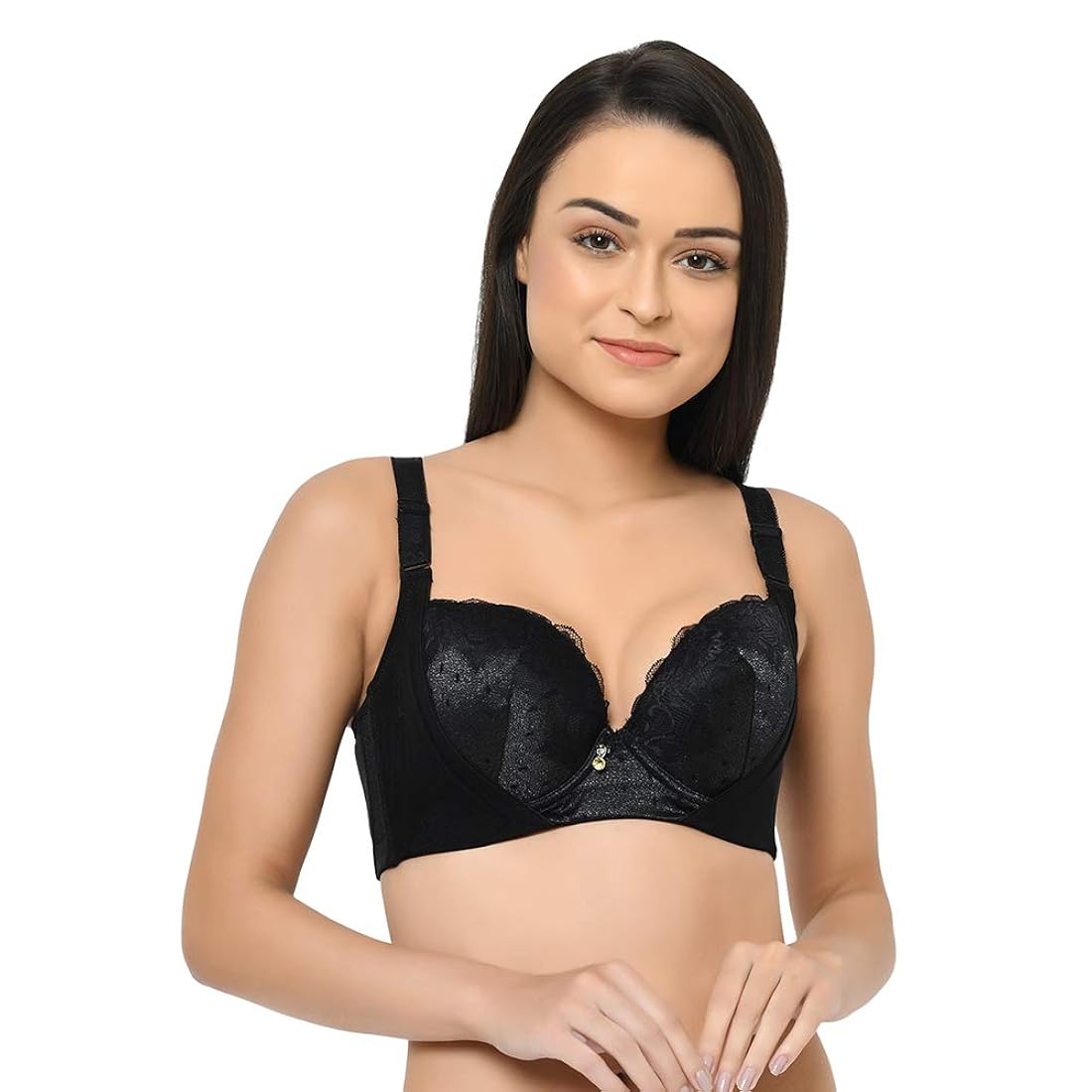 Buy Cosmo Lady Sexy Cage Pushup Bra with Shiny Lace Detail Buy Cosmo Lady Sexy Cage Pushup Bra with Shiny Lace Detail